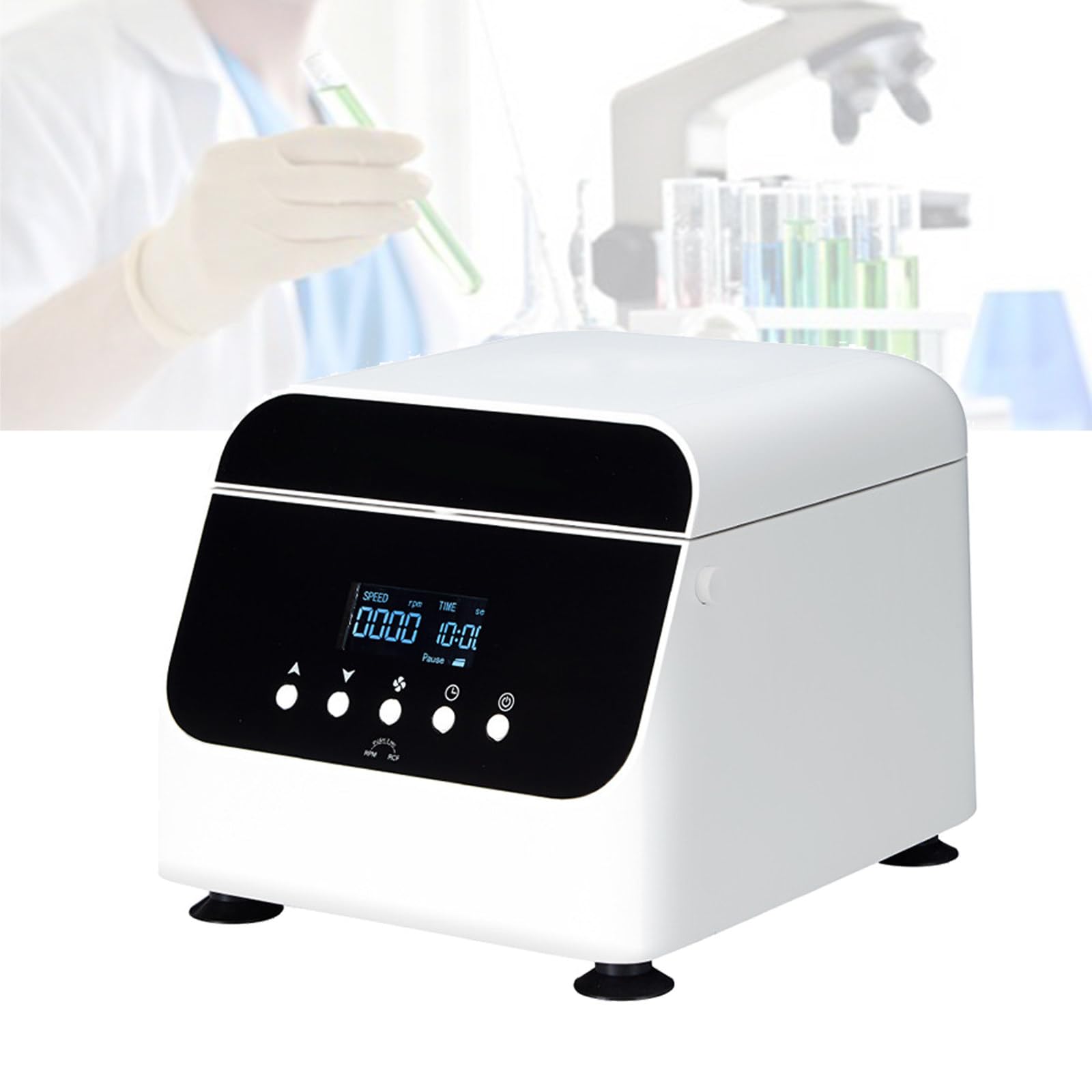 Centrifuga da banco,Centrifuga di separazione del siero,Centrifuga da Laboratorio,velocità Regolabile,Display LCD,0-4000 Giri/min, Forza centrifuga relativa Massima 2100xg (50B)