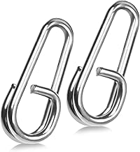 9KM DWLIFE Oval Split Ring for Fishing - 50pcs Fishing Power Clips Quick Change Snap for Lure Stainless Steel Fishing Tackle 50pcs