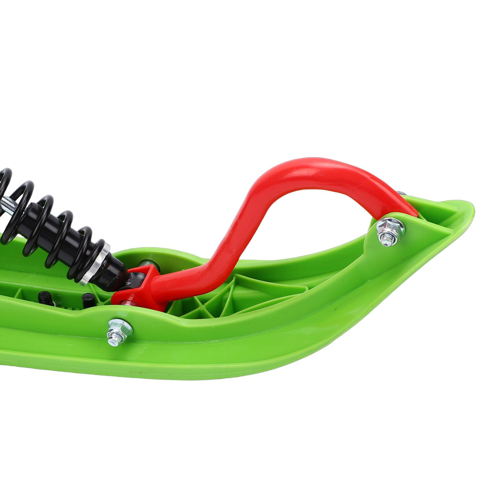 Trineo de Nieve Go Kart con Agarre Antideslizante y Esquís de Plástico a Prueba de Golpes, Trineo de Invierno para Niños y Adultos, Tabla de Kart Mejorada con Kit de esquí Delantero para