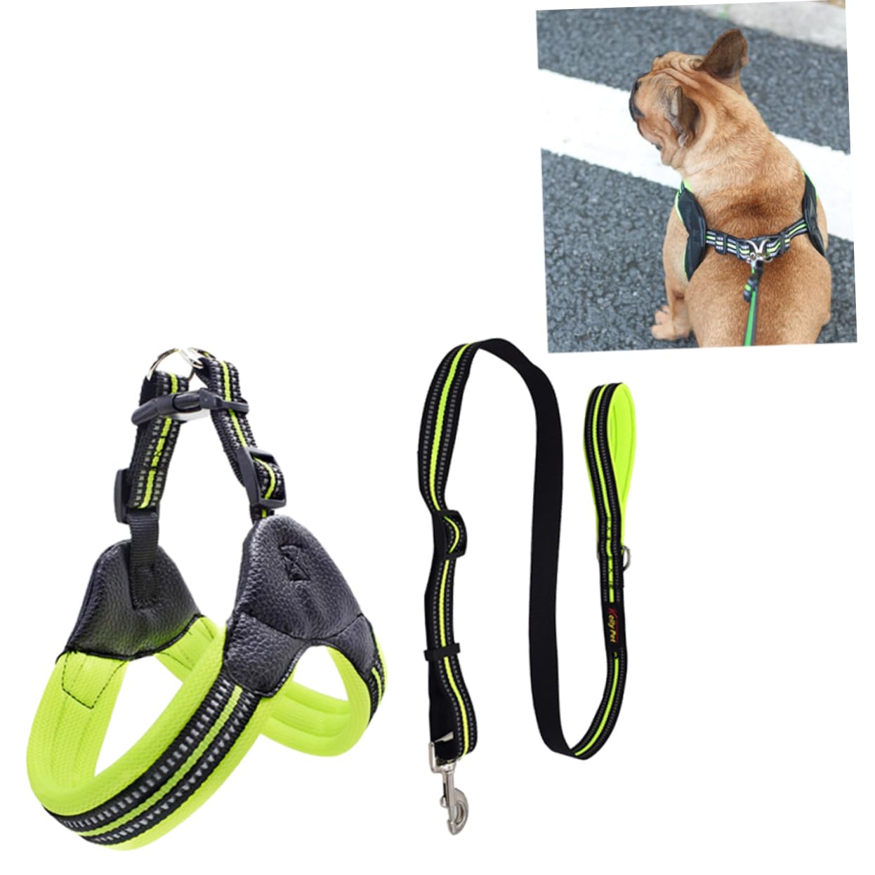 Imbracatura Riflettente e Traspirante per Cani Regolazione Pet Harness Set per Passeggiate Quotidiane