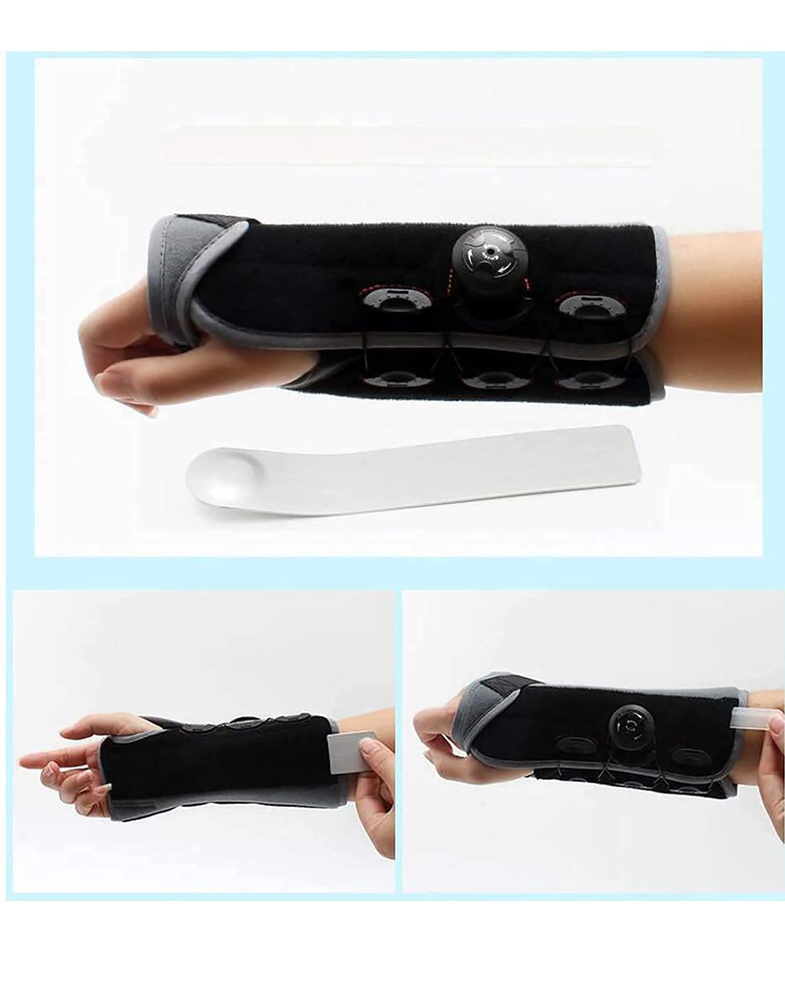 Férula de soporte para muñeca, inmovilización nocturna ajustable, muñequera, inmovilizador de brazo para túnel carpiano para lesiones, dolor de muñeca, izquierda, M (izquierda XL)
