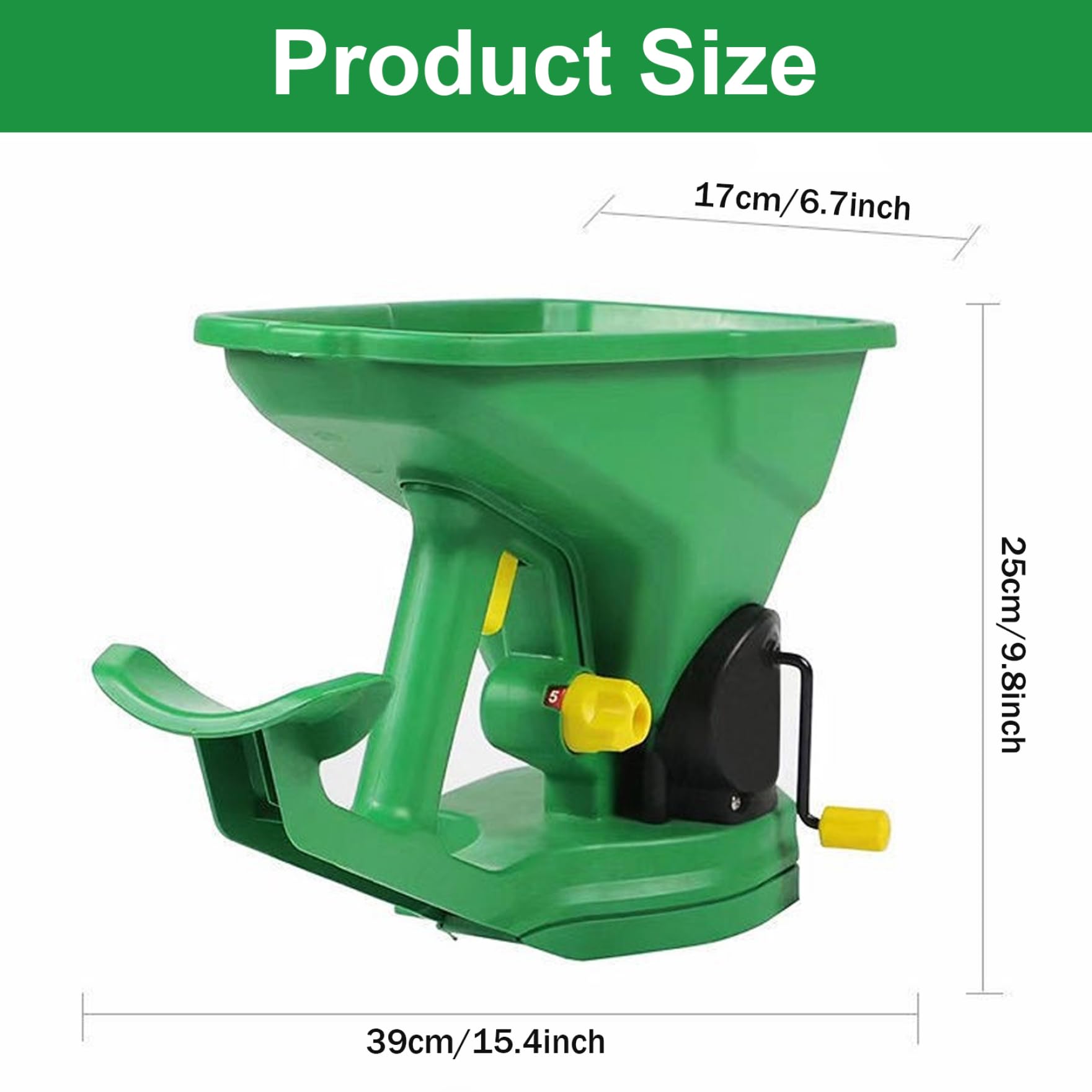 Spandiconcime, Spandiconcime Portatile Regolabile in plastica, Strumento di Semina Portatile per Giardini, Prati e fattorie
