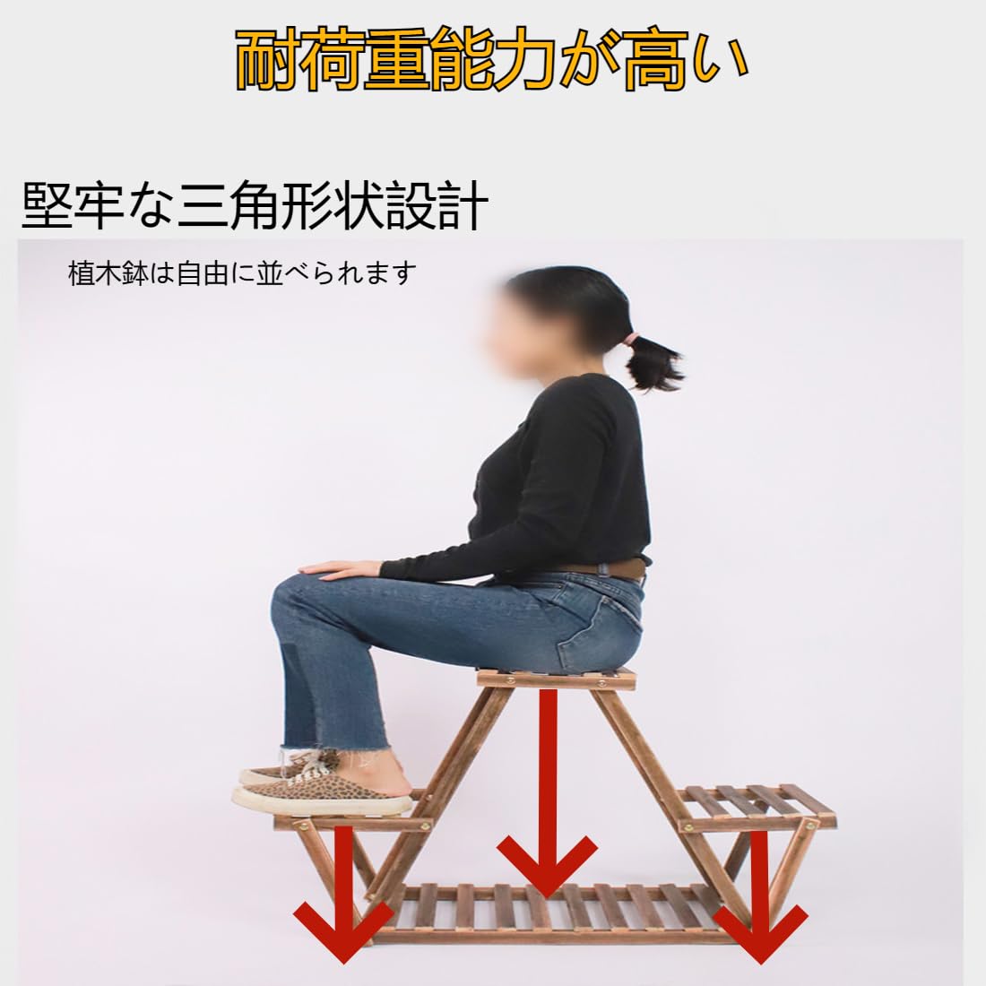 Amazon.co.jp: Simcat 花台 花棚 フラワースタンド 折り畳み式ラック