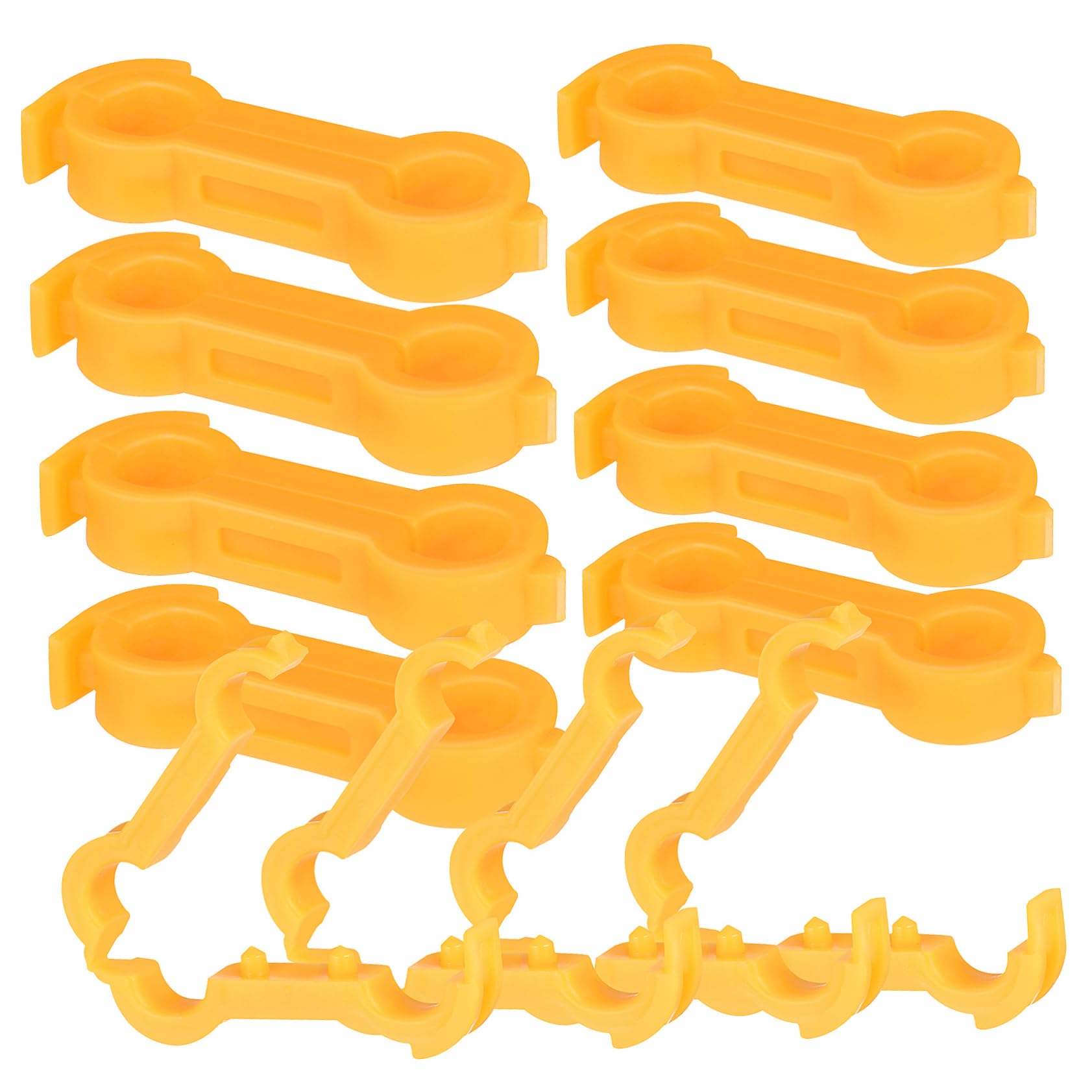 UPKOCH Corrector de Patas para Pollitos, 12 Piezas, PVC Amarillo | Ajuste Suave y Firme, Anillos Orificios de 4, 5 y 6mm, Tallas Variadas para Crías de Ave