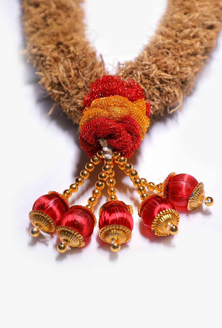 Natural Vetiver Garland - Traditional Indian Pooja Decor -5