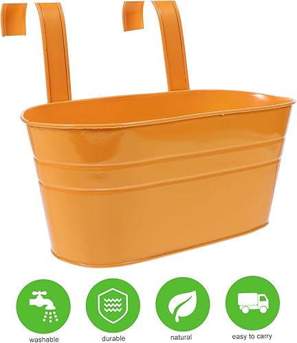 Miniatura 4 de Cestas colgantes de jardín, cubos de flores, maceta de hierro, maceta colgante de flores, maceta de pared al aire libre, macetas colgantes, macetas