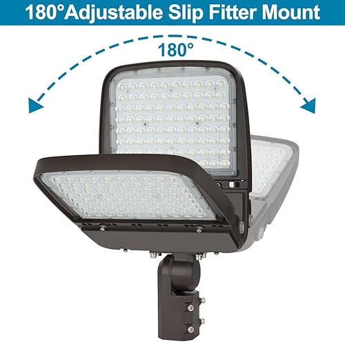 Miniatura 6 de Luces LED de estacionamiento de 240 W para exteriores, luces LED de poste con ajustador deslizante, 150 lmW 5000 K 100-277 V IP65, luz comercial