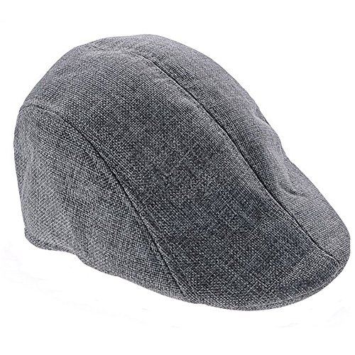 Miracle4ever Casquette Beret en lin Gris