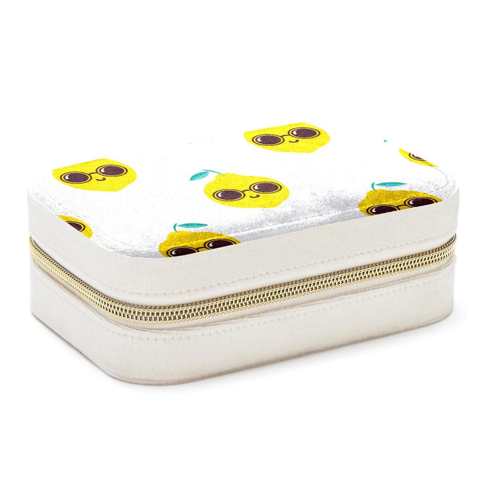 Boîte à bijoux de voyage rigide avec protection antichoc pour lunettes et bagues