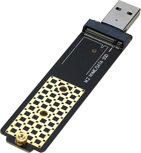 Adaptador M.2 a USB, RIITOP NVMe a USB 3.1 tarjeta de lectura compatible con SSD NVMe (PCI-e) M Key y SSD NGFF (B+M Key SATA)