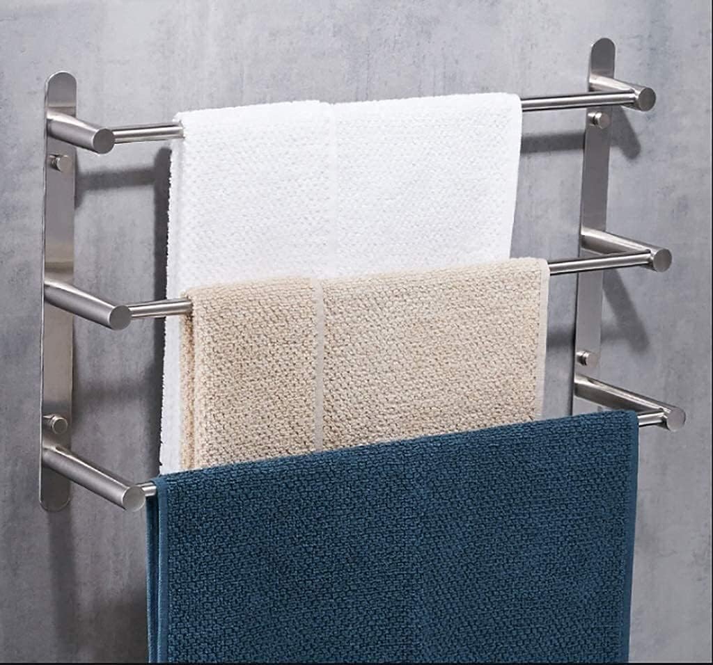 Towel Rails, Towel Rack Towel Shelf Bathroom Three-Layer Towel Rack Bathroom Towel Rack Bathroom Accessories Stainless Steel Towel Rack