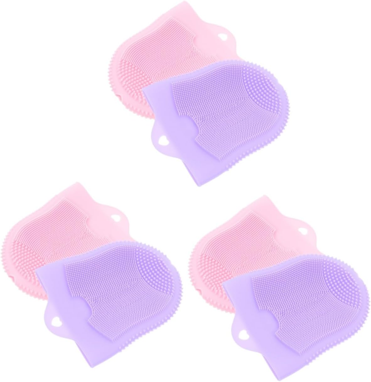 FRCOLOR 3 Sets Siliconen Zachte Exfoliatie Gezichtsreinigingsborstels Voor Diepe Reiniging Gezichtsmassageborstel Huidverzorgingstools 2 Stuks * 3