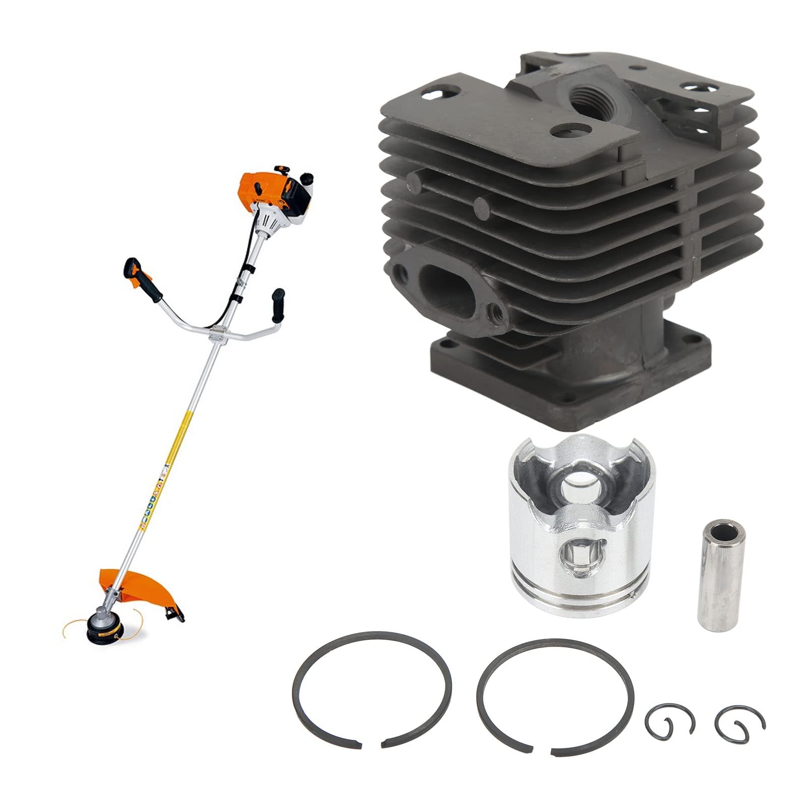 Kit de Aros de pistón de Cilindro de 35 mm de Alto Rendimiento para desbrozadora FS120
