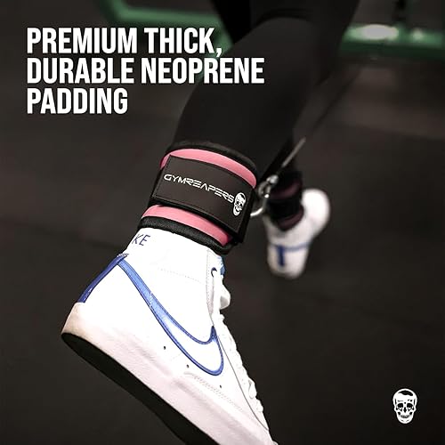 Miniatura 4 de Correas de tobillo (par) para patadas traseras en máquinas de cable, entrenamientos de glúteos, ejercicios de la parte inferior del cuerpo - Correas