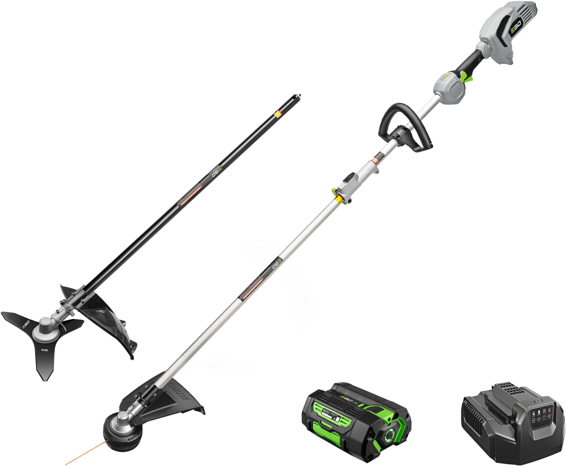 EGO MST1501 Multi Combo Kit: 15-Inch String Trimmer & Power Head with 5.0Ah Battery & Charger Included, Plus Extra (1) BCA1220 12” Brush Cutter Attachment