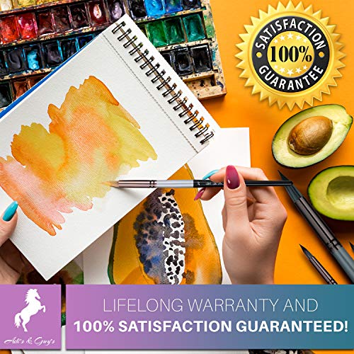 image for ADIS&GUYS ART SUPPLY Round Watercolor Brushes Variety Set of 11 Water 