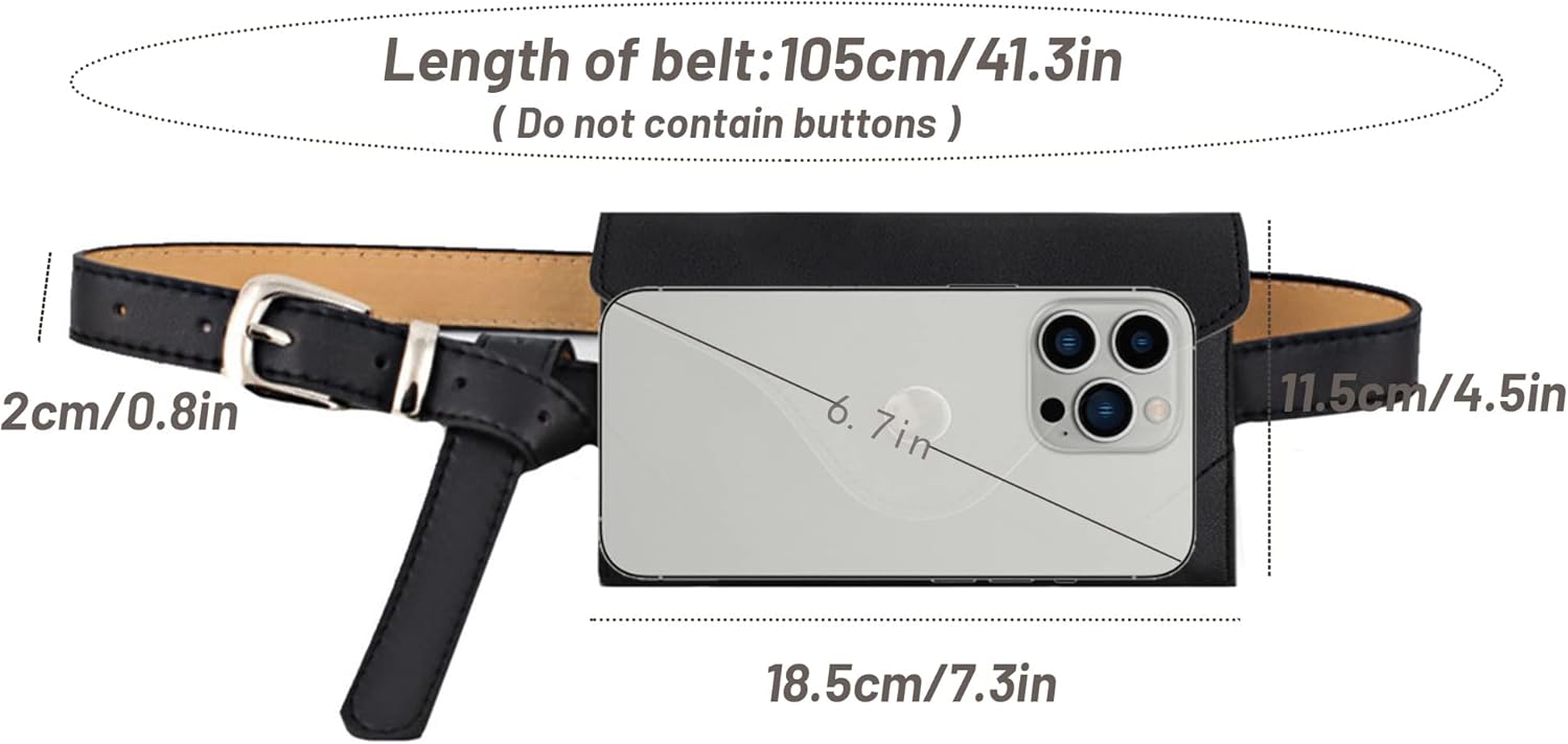 Women Mini Envelope Flap Faux Leather Fanny Pack Waist Bag Handbag Clutch Cell Phone Pouch - Image 4