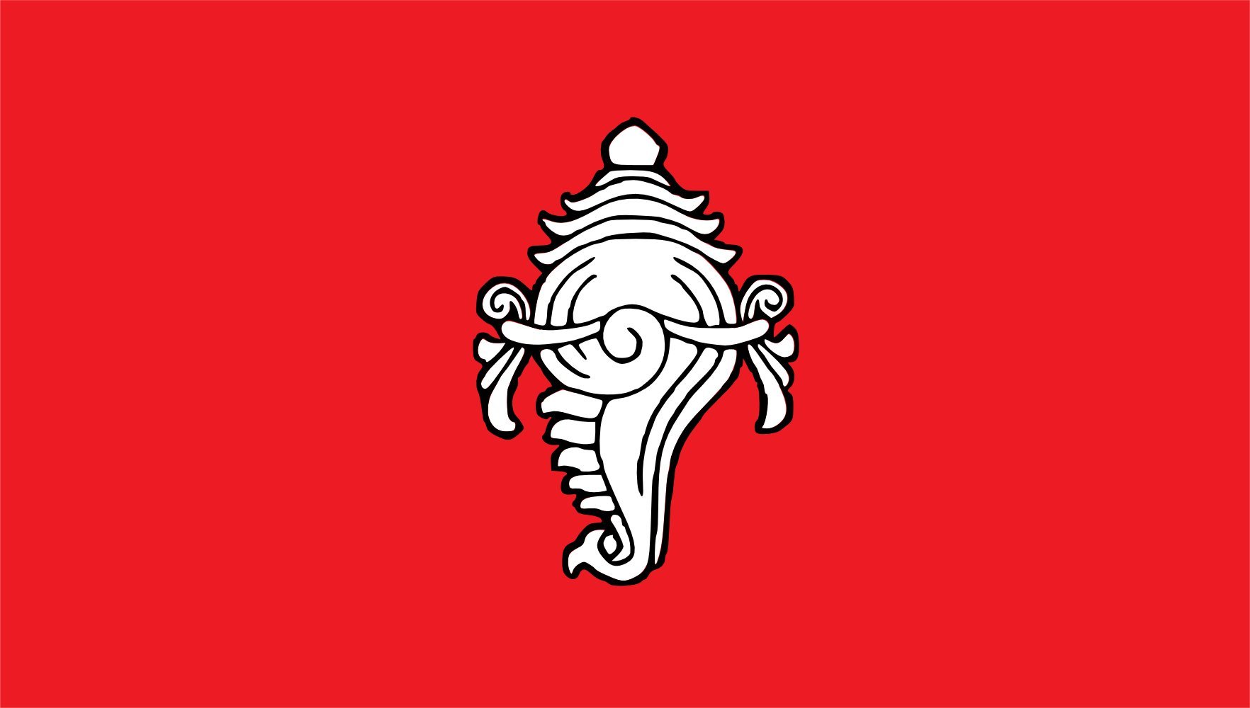 Drapeau Kingdom of Travancore grand format tissu résistant Reino de Travancore historique