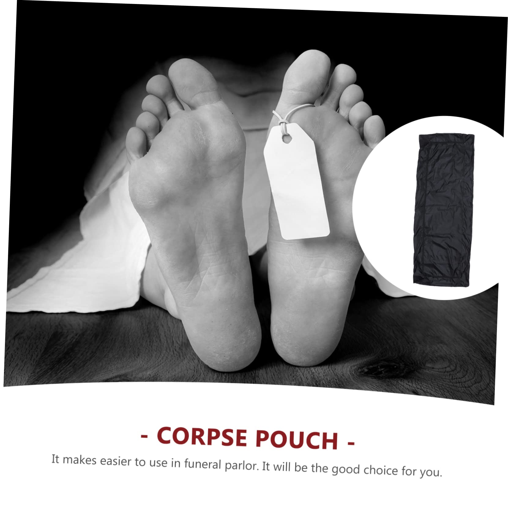 Bolsa Para Cadáveres Negra De Oxford, Resistente, y Antifugas, 1 Unidad Portátil Para Manipulación y Almacenamiento Seguros En Entornos Funerarios y Hospitalarios