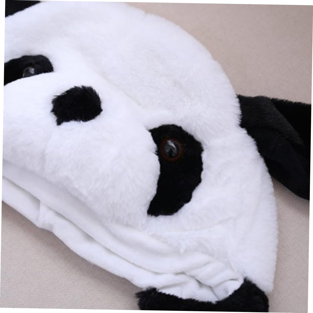 ifundom Funny Panda Hat Moving Ears Plush Animal Head Cover Silly Toddler Hat for Adults and Boys and Girls