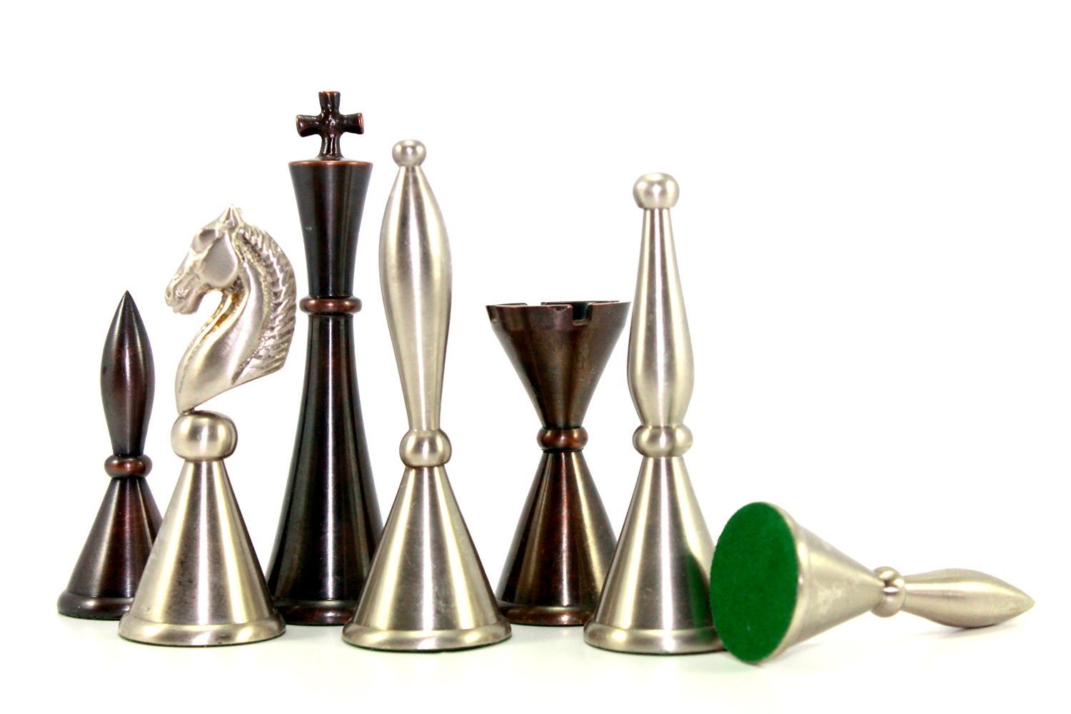 StonKraft Sammleredition Messing Schachfiguren Bauern - Schachfiguren (4" Französisch)