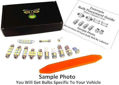 Miniatura 2 de Fyre Flys Paquete de 14 luces LED blancas de 6000 K serie 5050 de cúpula de interior y herramienta de instalación para Infiniti QX60, IQ5W-5050