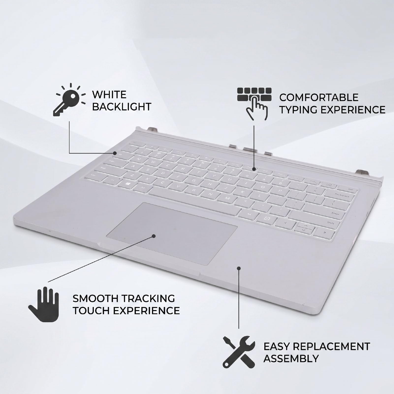 Sxhlseller Tastiera Retroilluminata a Grandezza Naturale, Touchpad