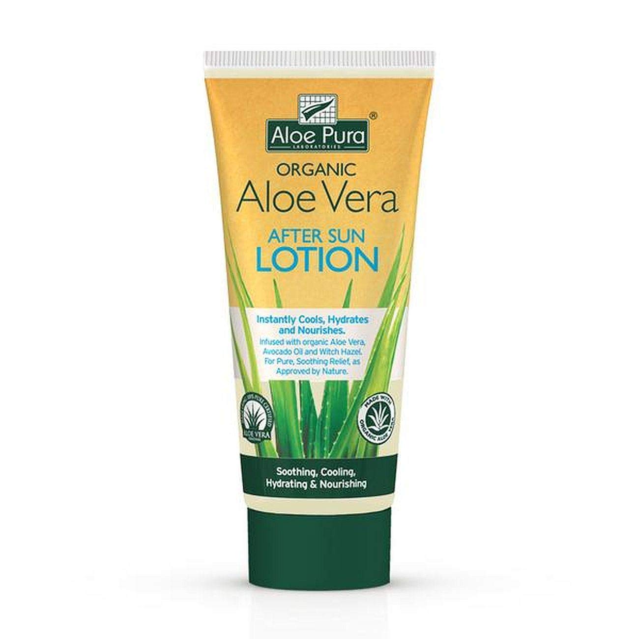 Amazon.com : Organic Aloe Vera After Sun Lotion- 200ml by Aloe Pura :  Beauty & Personal Care