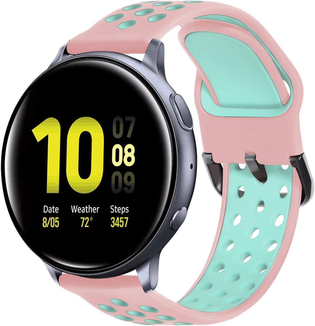 KADES for Samsung Galaxy Watch 3 41mm Band, Galaxy Active 2 Watch Band, 20mm Soft Silicone Sport Replacement Strap with Quick Release Pin for Galaxy Watch Active 40mm 44mm (Pink)