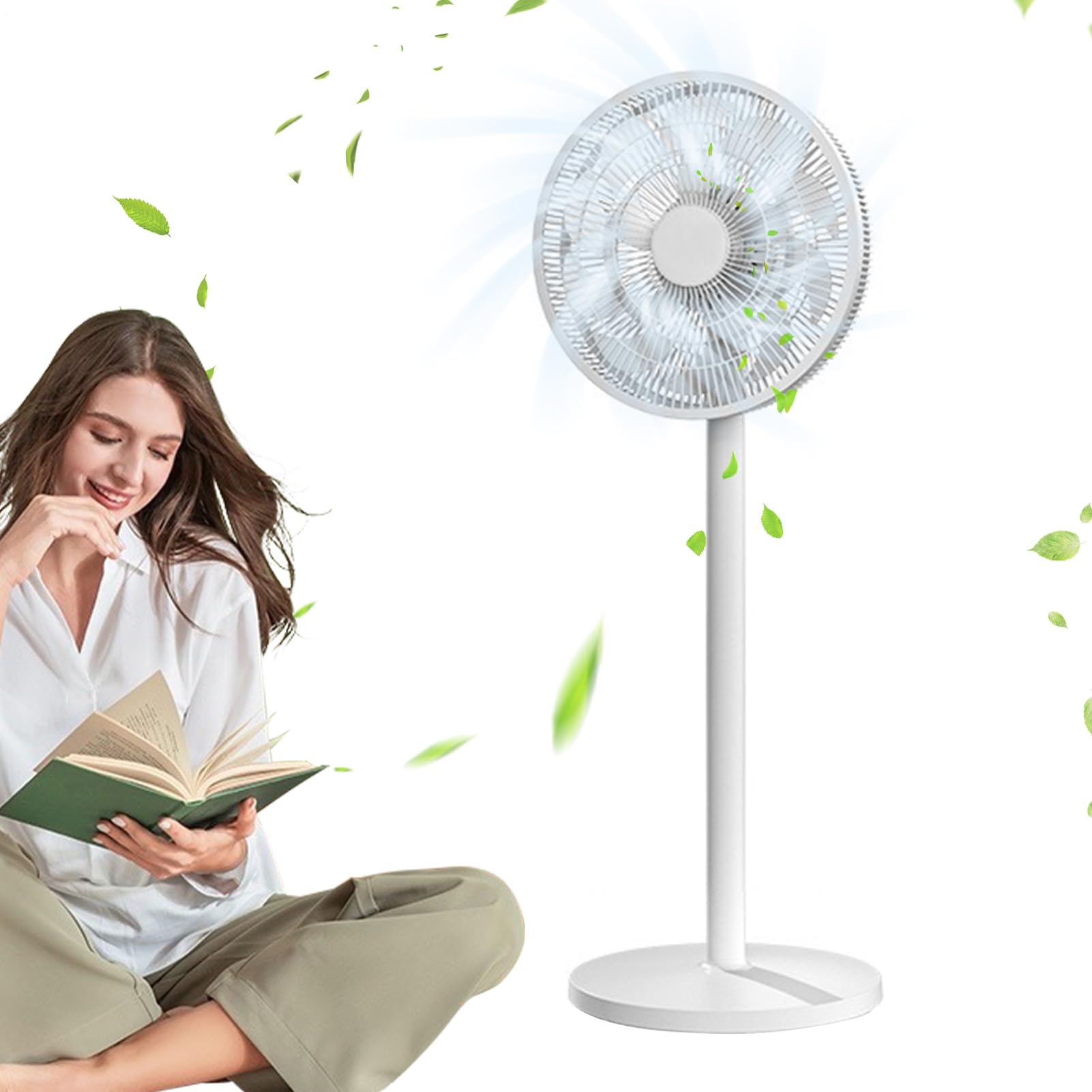 Ventilateur sur pied silencieux avec colonne d'air oscillante