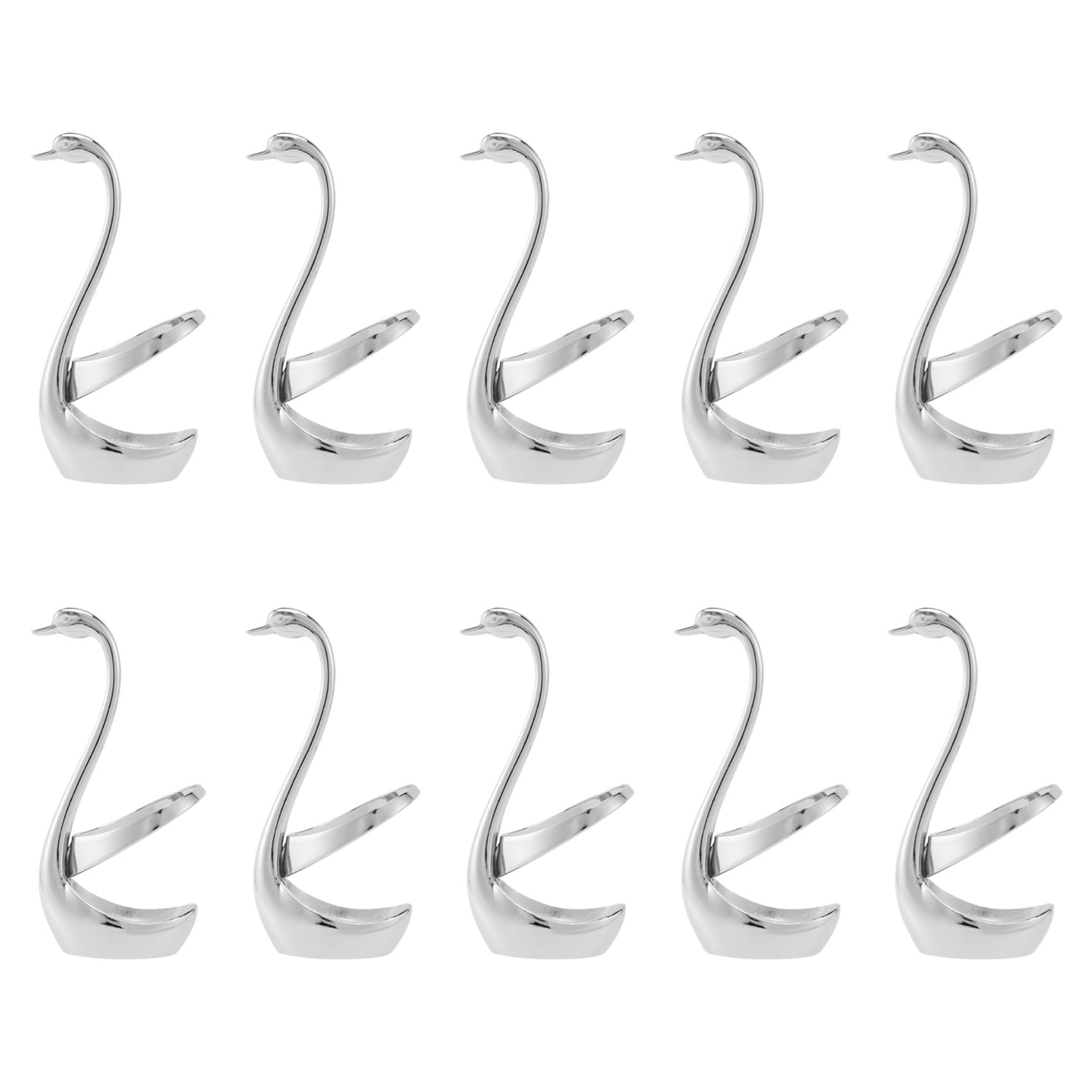 Hndhbfgrt 10X Stainless Steel Fork and Spoon Holder, Decoration Tableware Set Kitchen Tools Swan Holder Cutlery Holder