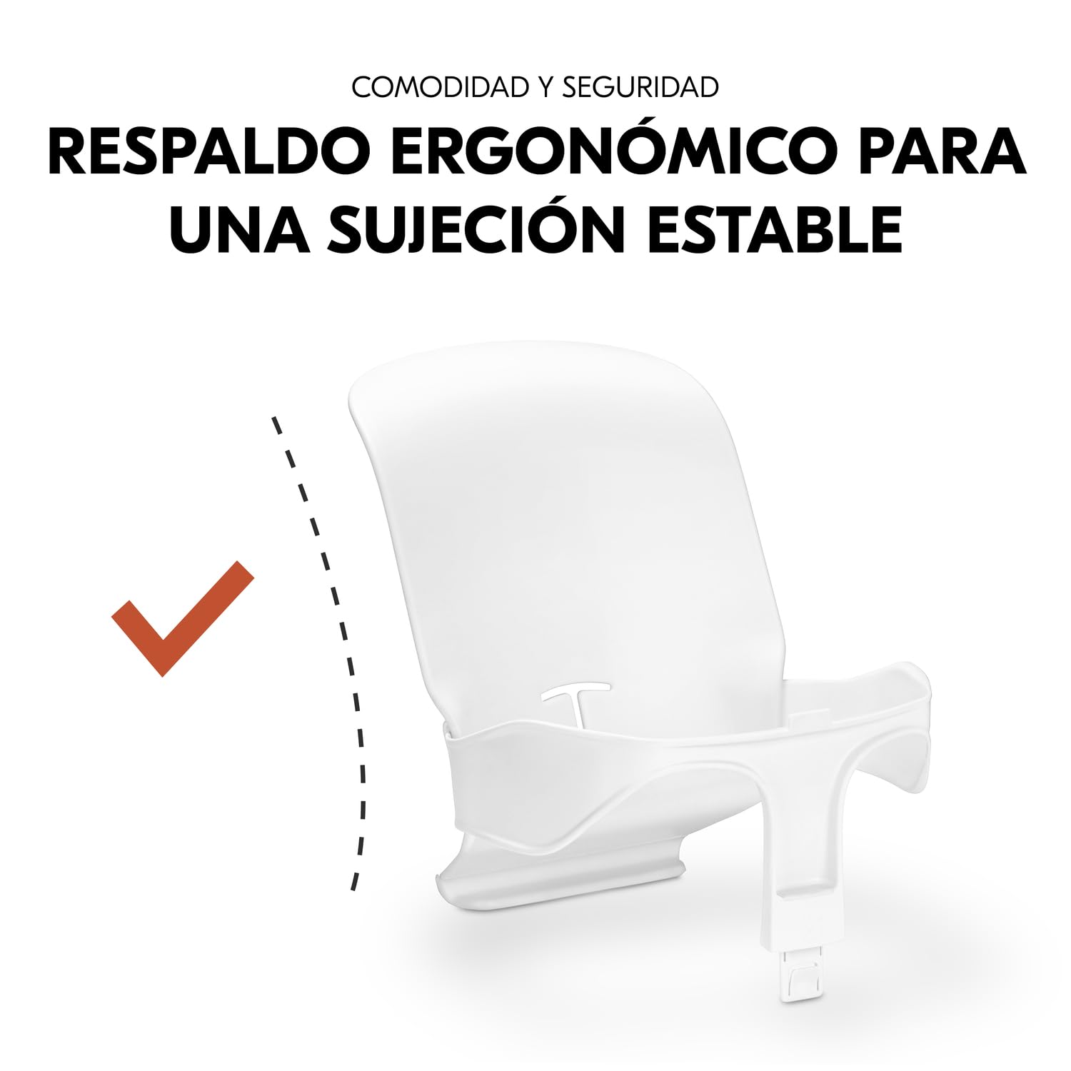 hauck Reductor de trona para bebé Alpha+, Beta+ y Arketa – A partir de 6 meses – Reductor de trona evolutivo ergonómico y ajustable – Montaje sin herramientas – Blanco