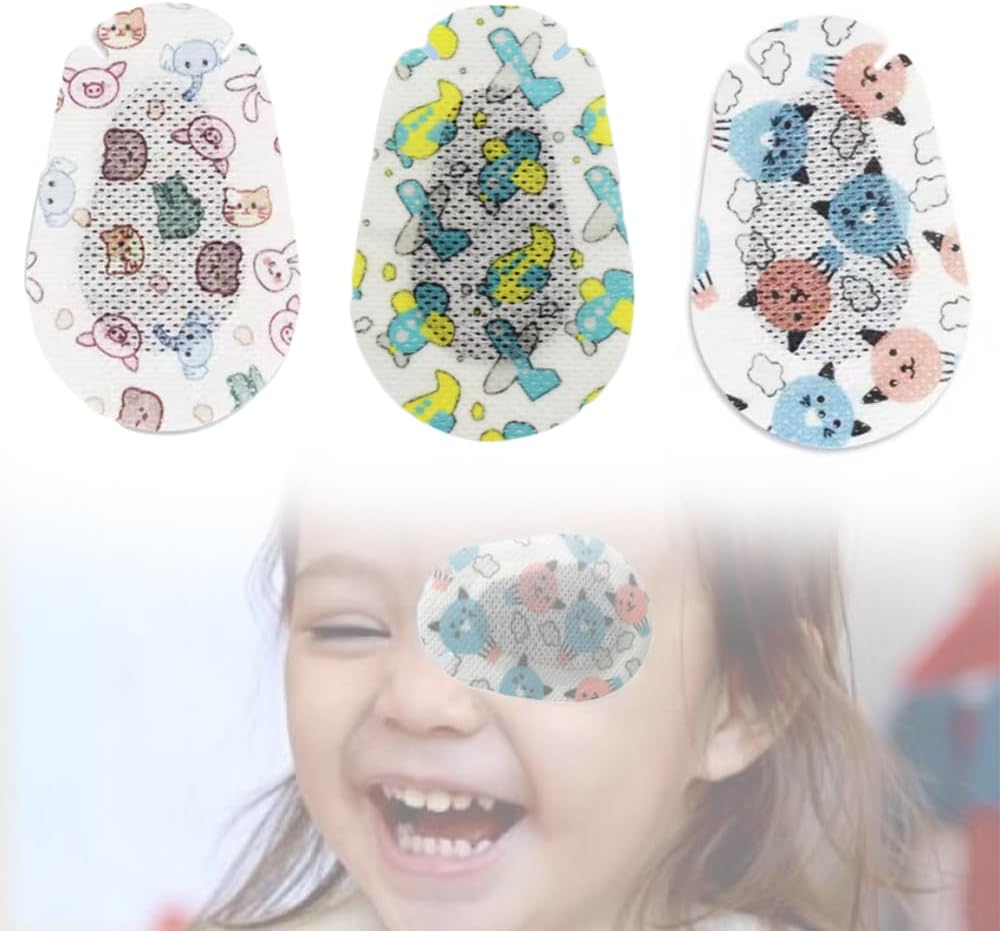 Eye Patches for Boy Girl - Adhesive Bandages for Eye Strabismus Post-Op Amblyopia Guard, Opaque Protective Eye Shield, 60 Pcs