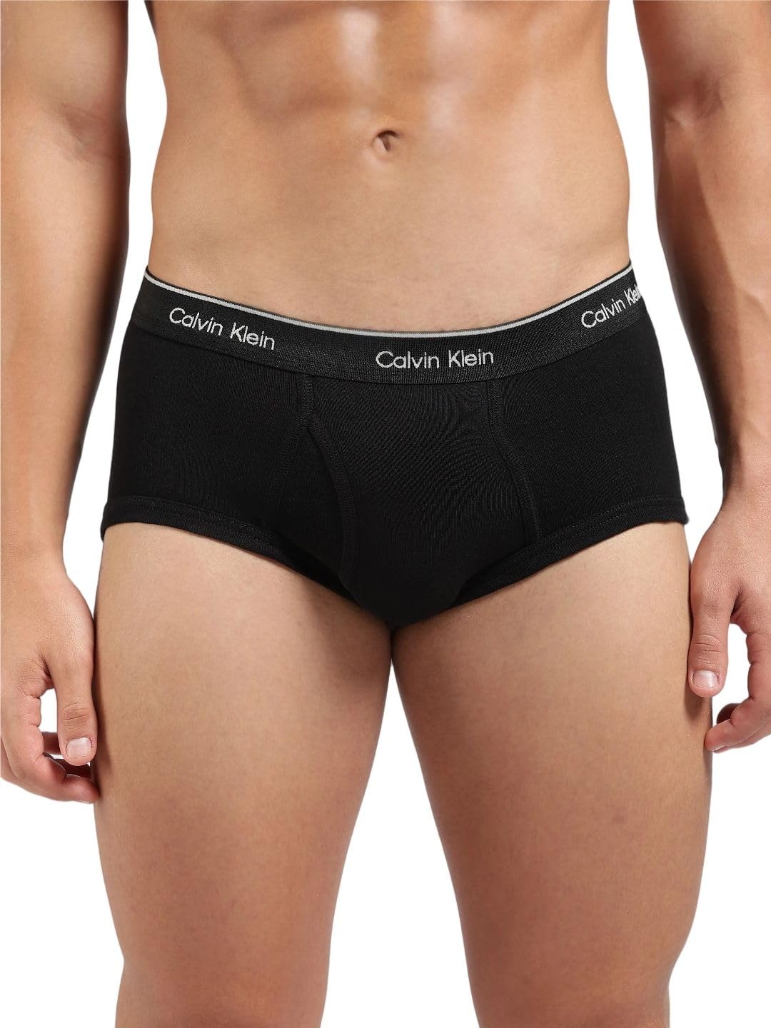 Multi Solid Mid Rise Briefs - Pack of-3 Black-image-38