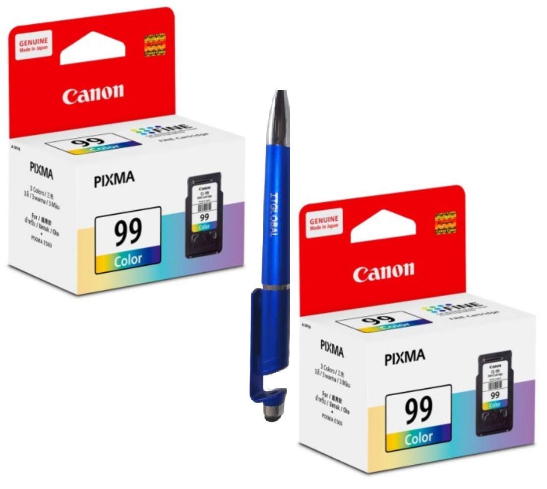Canon 99 Ink Cartridge Twin - 2 Pcs with ITGLOBAL 3in1 Multi-Function Mobile Phone Stand, Stylus Pen, Anti-Metal Texture Rotating Ballpoint Pen (Very Colors) CL 99 CL-99 (B07YB7K5NK) Amazon Price History, Amazon Price Tracker