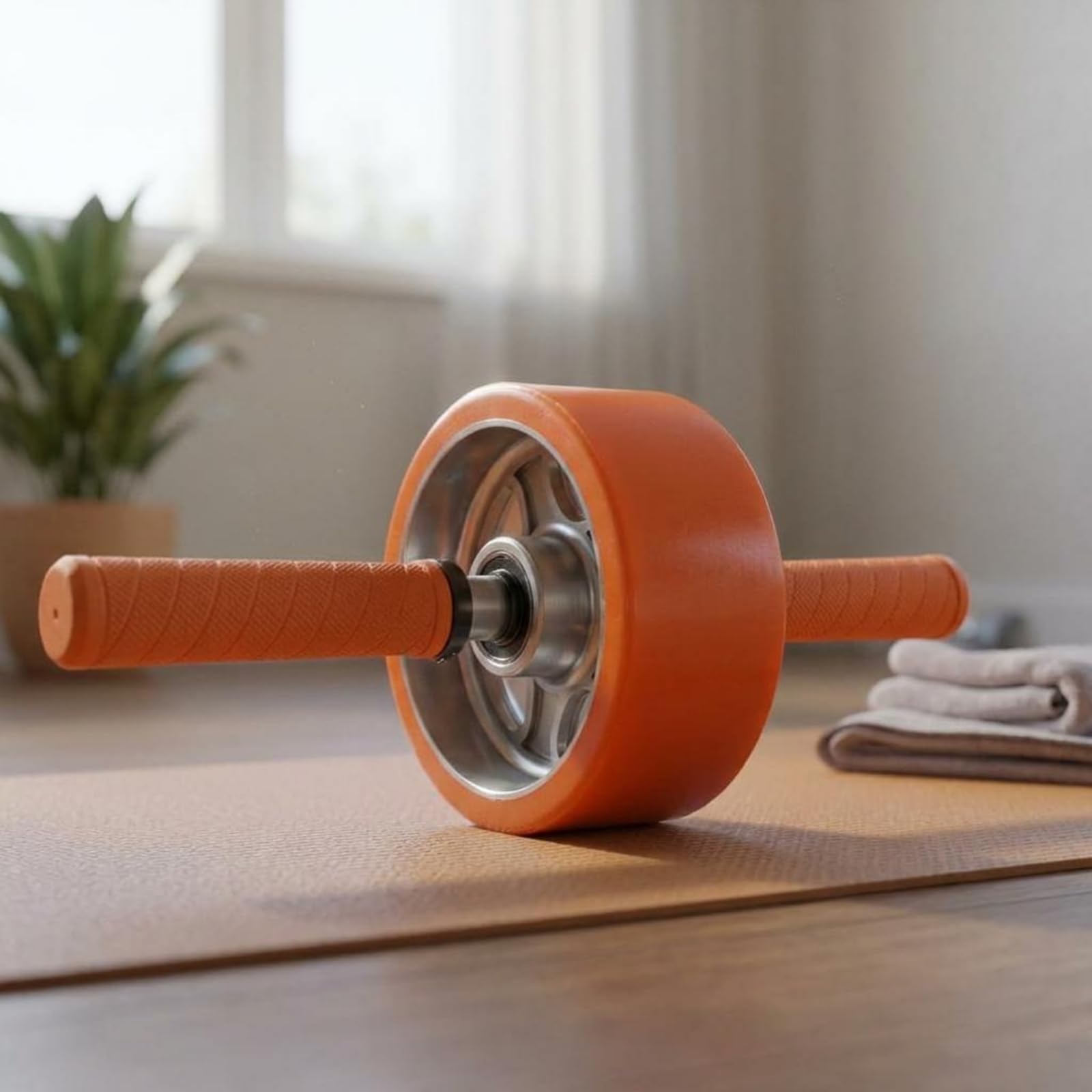 Gralara Ruota Addominale Fitness Ruota Allenamento Addominali Rullo Core Attrezzo Palestra Materiale PU E Lega di Alluminio con Doppio Cuscinetto per