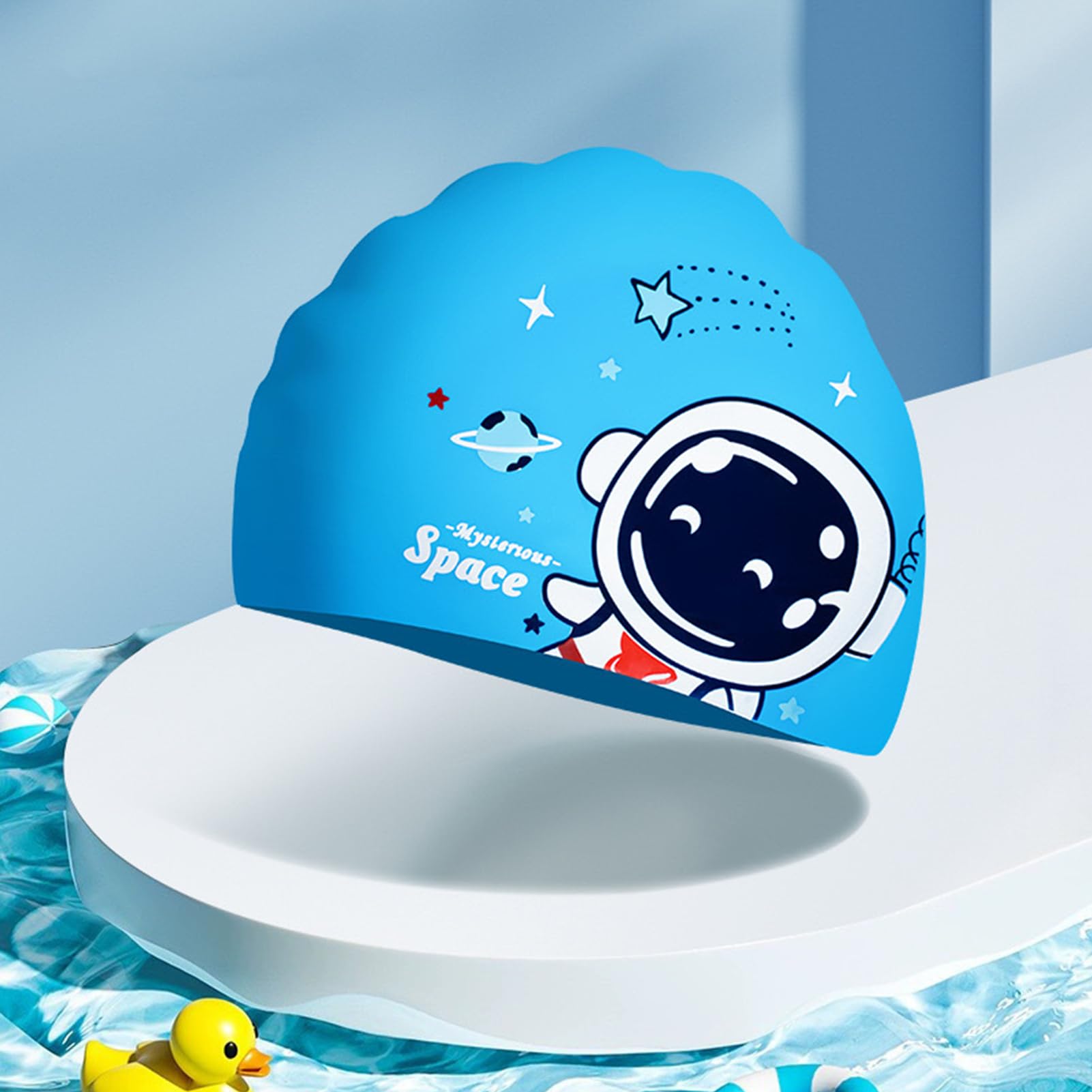 Gorro de natación de Silicona para Familia de Gatos para niños con diseño de Dibujos Animados,Impermeable, protección para los oídos,no aprieta,Bonito Gorro de natación,Ideal para Nadar — view 7