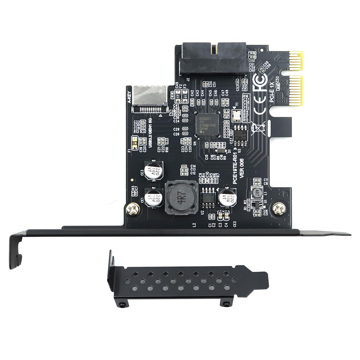 Pwxs  Placa De Expansão PCIe USB3.2 GEN2 10 Gbps TYPE-A PCI-E 4X Para 7 Portas Adaptadora Usb 3.0 Controladora I.430973860