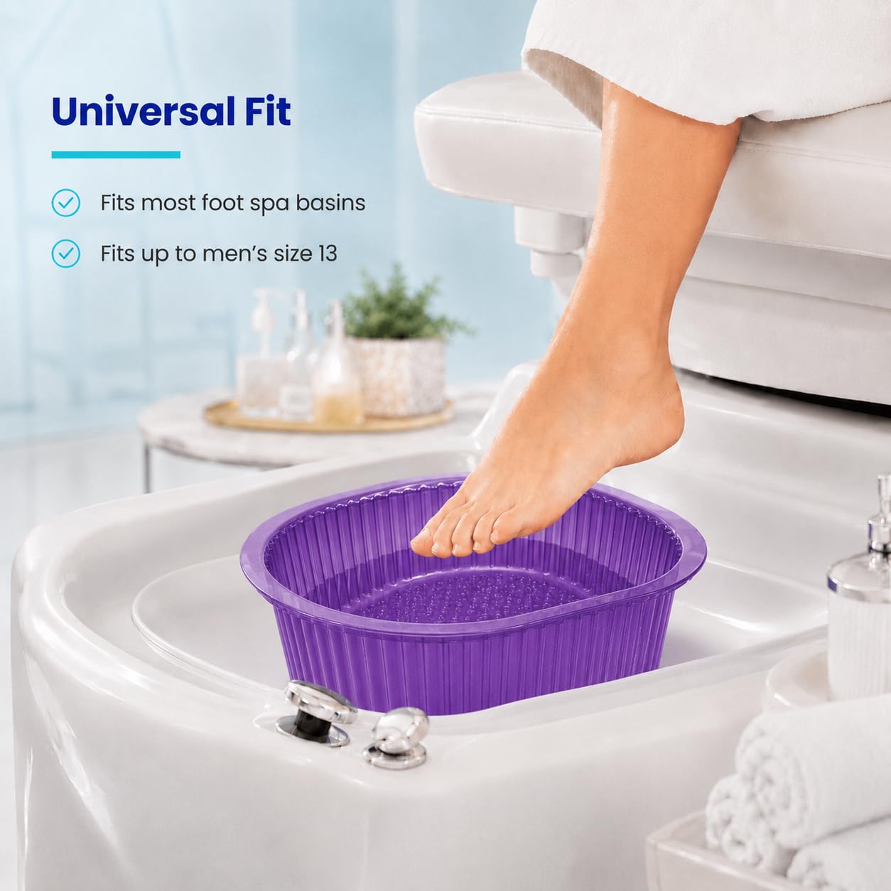 ForPro Universal Disposable Pedi Bath Liners, 50% Thicker Plastic