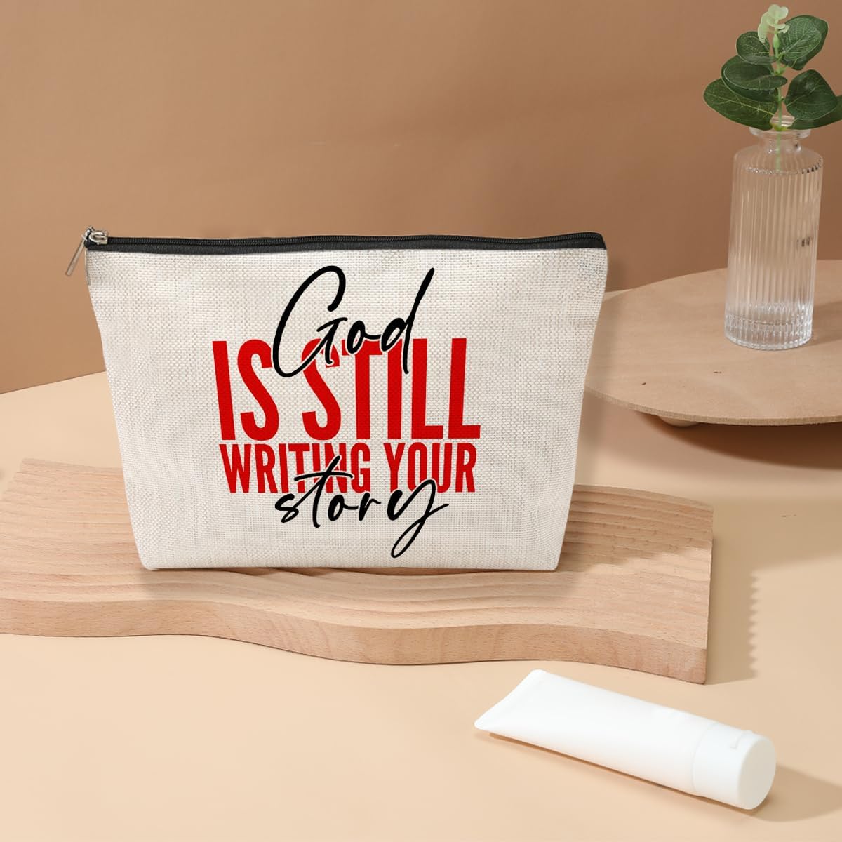 Christian Gifts for Women, Makeup Bag Faith Gifts for Women Mom Sister Coworker Inspirational Religious Birthday Catholic Bible Accessories Cosmetic Bag Christmas Appreciation Wedding Anniversary - Image 3