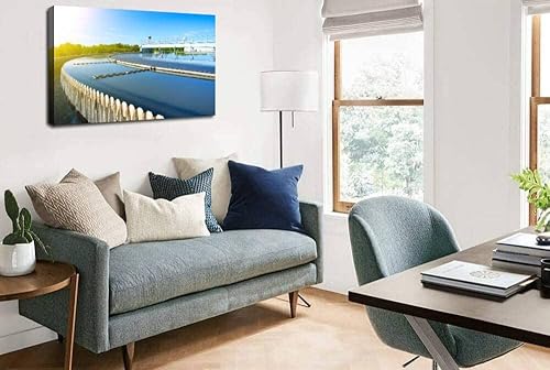 Miniatura 3 de VIUBGCPS Lienzo impreso en lienzo para pared, billetes de lira turca sobre la mesa, la moneda de papel de Turquía enmarcada y estirado, listo para