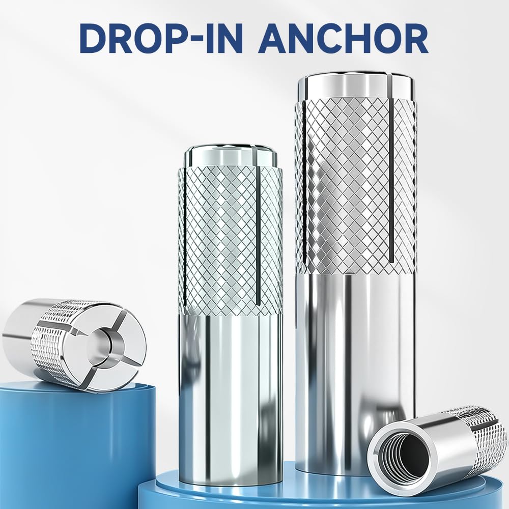 4 tasselli a espansione M20x80 in acciaio inox 304 per calcestruzzo