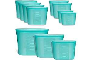 Reusable Silicone Storage Bags - 8-Pack for Ultimate Food Storage