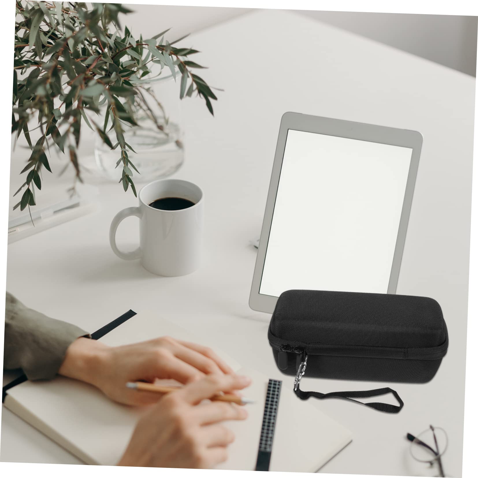 Angoily Cordless Speaker Storage Organizer Pouch Carrying Case Mesh Pocket for Cables Accessories for Travel Home Use Multi-Functional Design