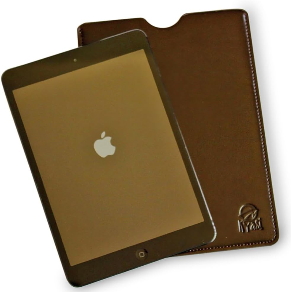 Kyasi TouchHide Tote Case Cover with Premium Synthetic Leather for Apple iPad Air, Saddleback Brown