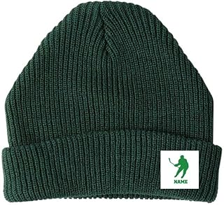 ビーニー帽 ニットキャップ アイスホッケー シルエット&名入れ ワッチ キャップ 防寒 ウィンタースポーツ