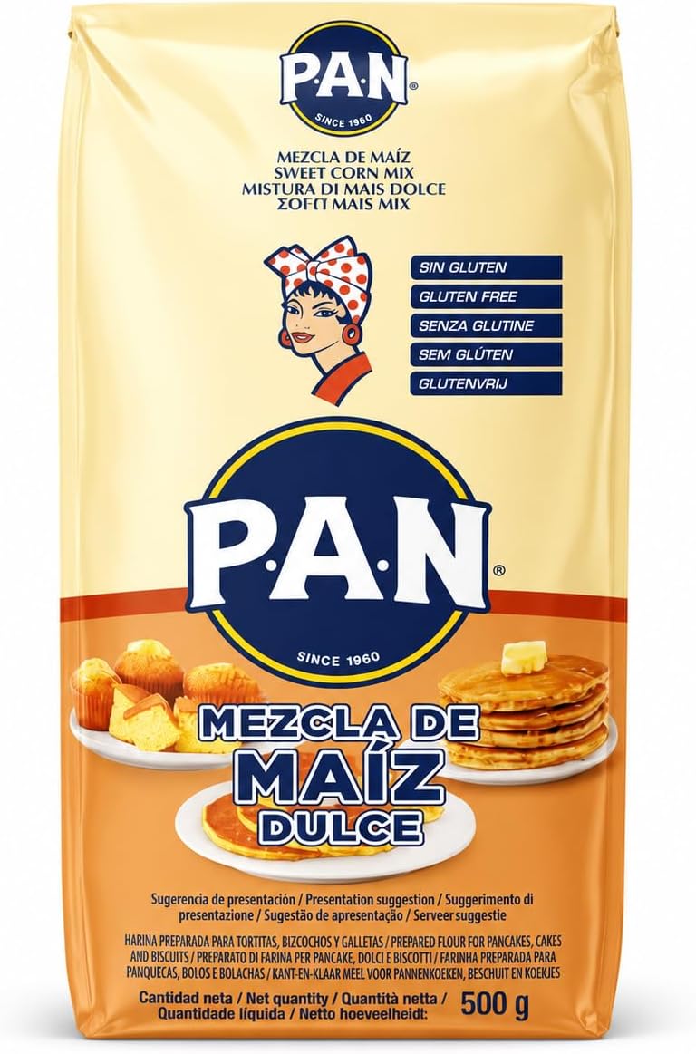 Harina Pan (sweet) Red 500g | Sweet Yellow Corn Flour | Gluten Free