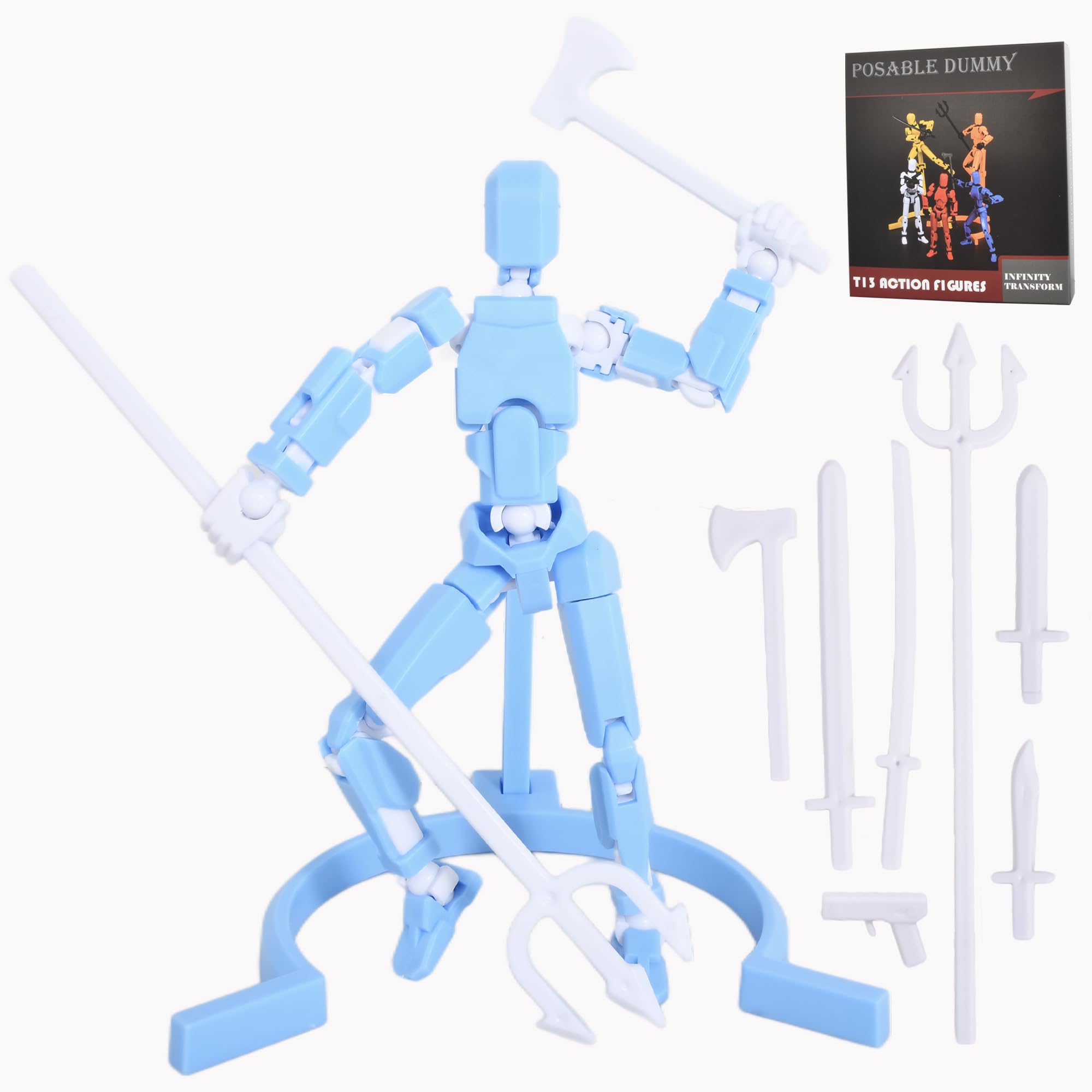 Amazon.com: Creative Action Figure with Pose Stand,Building Toy