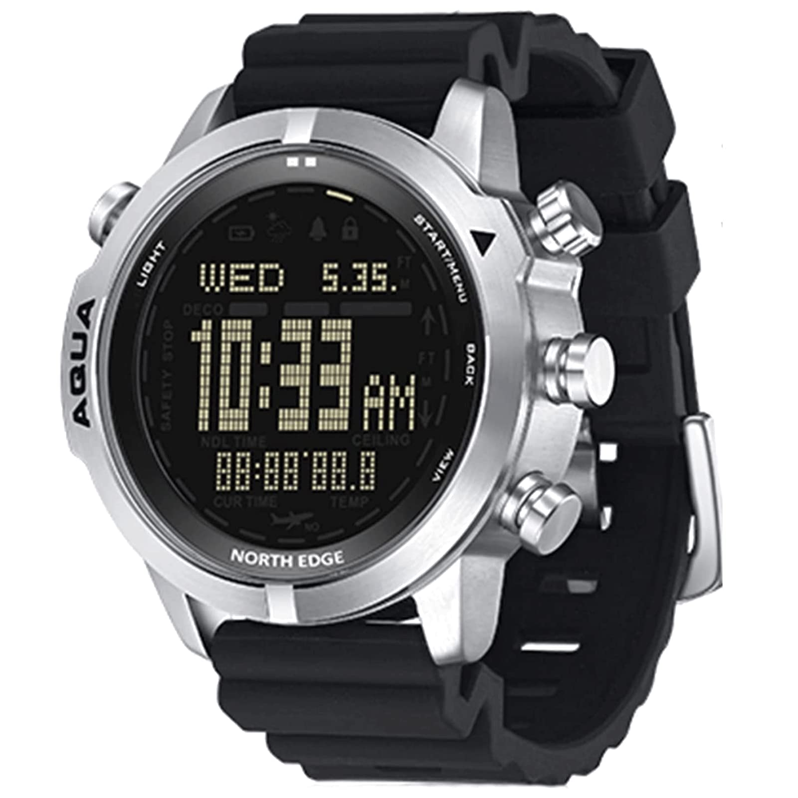 ZUMAHA Nuevo Reloj Multifuncional para computadora de Buceo, altímetro, barómetro, brújula, Temperatura, Reloj electrónico, Reloj de Pulsera Deportivo Digital Reloj de Pulsera