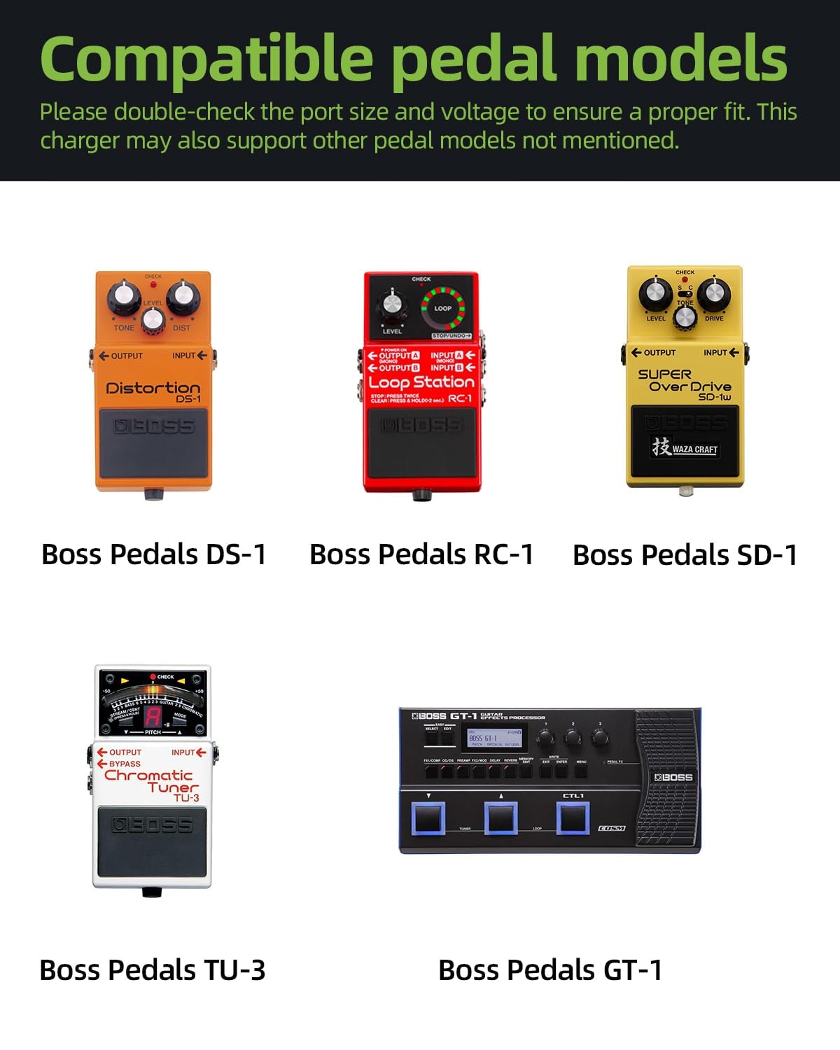Amazon.com: Dexpt DC 9V Power Supply for Guitar Pedals, 9V 1A